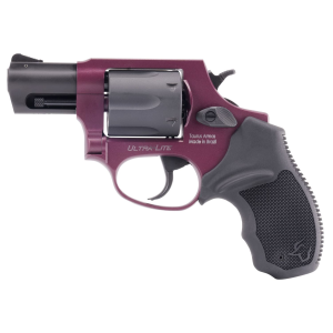 Taurus Model 856, Double Action, Metal Frame Revolver, Small Frame, 38 Special +P, 2 in Barrel, Steel, Matte Finish, Black Cherry and Black, Rubber Grips, Fixed Sights, 6 Rounds 2-85621ULC26
