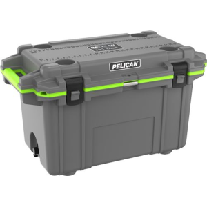 Pelican Cooler Im 70 Quart Elite Dark Gray/Green Trim 70Q-1-DKGRYEGRN - Pelican