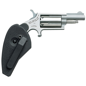 NORTH American Arms 22mchg Mini-revolver 22 Lr Or 22 Wmr 5 Shot 1.63 Barrel, Overall Stainless Steel Finish, Black Synthetic Holster Grip Includes Cylinder