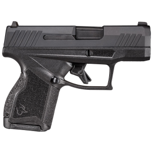 Taurus 1-GX4M931-10CK7 GX4 9mm Luger 10+1 3.06 Satin Black DLC Steel Barrel, Black Nitride Serrated Slide, Black Poly Frame w/ Interchangeable Backstrap Grips Includes B&W US Flag Holster, Pistol