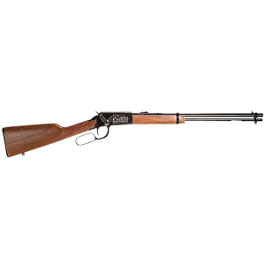 Rossi RL22W201WDEN19 Rio Bravo Full Size, Lever Action 22 WMR 12+1, 20 Polished Black Steel Barrel, Polished Black w/July 4 Eagle Engraving Steel Receiver, German Fixed Beechwood Stock, Right Hand, Rimfire Rifle