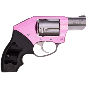 CHARTER Arms 53851 Undercover Lite Chic Lady Small 38 Special 5 Shot 2 In High Polished Stainless Steel Barrel & Cylinder, Pink Aluminum Frame W/black Finger Grooved Rubber Grip, Concealed Hammer , Revolver