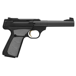 Browning 051498490 Buck Mark Camper 22 LR 10+1 5.50 in Tapered Bull Barrel, Matte Black Serrated Steel Slide & Aluminum Frame, Gray Ultragrip FX Grip, Pistol