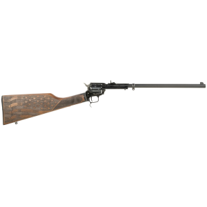 Heritage Mfg BR226B16HSWB06 Rough Rider Rancher 22 LR 6rd 16 in, Blued Barrel/Rec, US Flag Engraved Walnut Stock, Leather Sling Included, Rifle