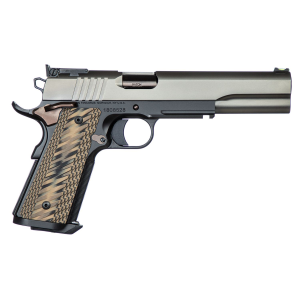 Dan Wesson 01852 Kodiak 10mm Auto 8+1 6.03 in Stainless Bull Barrel, Gray Duty Serrated Stainless Steel Slide, Tri-Tone Black Stainless Steel Frame w/Beavertail & Picatinny Rail, Brown G10 Grip, Pistol