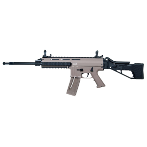 Mauser Rimfire 4150014 M-15 22 LR 22+1 16.50 in Barrel w/Flash Hider, Steel Receiver w/Tan Finish, Flip Up Front & Rear Sights, Side Folding Stock w/Adjustable Cheekrest, Manual Thumb Safety, Rifle