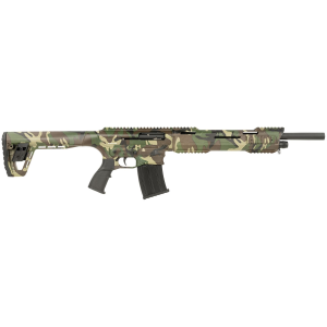 SDS Imports 21000167 TAR 12 Gauge 3 in 5+1 18.50 in, M81 Woodland Camo, Fixed Stock with Adj. Cheek Rest, Black Grip, Flip-Up Sights, 3 Chokes