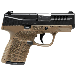 Savage Arms 67005 Stance 9mm Luger 7+1/8+1 3.20 in Barrel, FDE Polymer Frame, Serrated/Ported Black Nitride Slide, Interchangeable Backstrap, No Manual Safety, Pistol