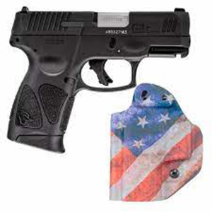 Taurus G3C Pistol 9mm 326 in Black MFT US Flag Holster 1-G3C931-CK4