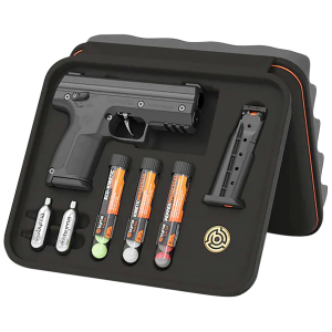 Byrna Technologies SK68300BLKPEPPER SD Pepper Kit CO2 .68 Cal 5rd, Black Polymer, Rubber Honeycomb Grip, C02 15 Projectiles (5 Pepper) Included - Byrna