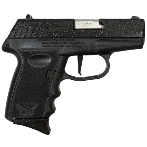 SCCY Industries DVG1PBBK DVG-1 Sub-Compact Frame 9mm Luger 10+1 3.10 in Stainless Quadlock Barrel, Black Glitter Optic Ready/Serrated Stainless Steel Slide, Black Panther Polymer & Grip