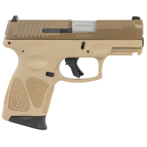 Taurus 1-G3C93ET G3c 9mm Luger Caliber with 3.20 in Barrel, 12+1 Capacity, Tan Finish Picatinny Rail Frame, Serrated Coyote Cerakote Steel Slide & Polymer Grip Includes 3 Mags