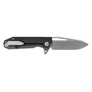 Southern Grind SG09030012 Penguin 3.50 in Folding Drop Point Plain Stonewashed CPM S90V Blade, 4.63 in Black Titanium Handle