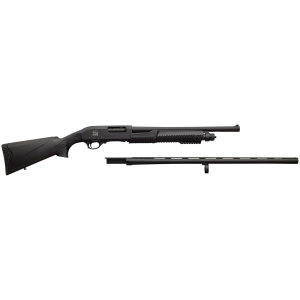 Chiappa 930374 301 Field/Tactical Full Size 12 Gauge Pump 3 5+1 18.50/28 Black Steel Vent Rib Barrel, Black Aluminum Receiver, Black Synthetic Stock, Shotgun - Charles Daly
