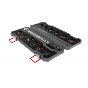 Real Avid AVMF13WS Master -Fit 13 Piece Crowfoot Wrench Set Gray/Red AR-Platform Heavy Duty Torque Wrench Handle 13 Pieces