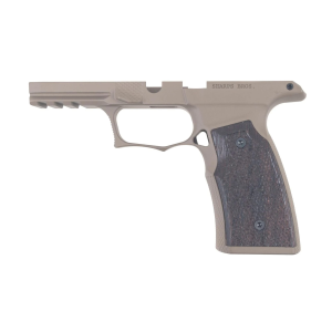 Sharps Bros. Grip Module, Fits Sig P365X Macro with No Manual Safety, Anodized Finish, Flat Dark Earth, Wenge Wood Grips SBGM06 - Sharps Bros