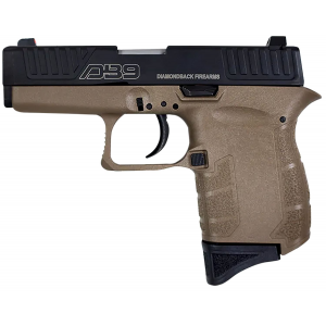 Diamondback DB0200P061 DB9 Micro-Compact 9mm Luger 3.10 in 6+1 Flat Dark Earth Black Stainless Steel Slide Flat Dark Earth Polymer Grip