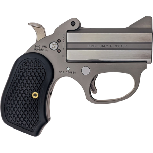 Bond BAHB Honey B 380 ACP 2rd Shot 3 Matte Stainless Steel Frame, Black Extended B6 Resin Grips, Break-Action Handgun