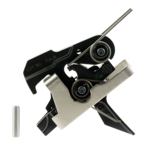 Geissele Automatics 05659 Super MCX SSA Two-Stage Flat Trigger with 4.25-4.75 lbs Draw Weight & Black/Silver Finish for Sig MCX - Geissele