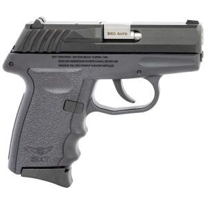 SCCY Industries CPX-3CBBK CPX-3 Sub-Compact Frame 380 ACP 10+1, 3.10 in Stainless Quadlock Barrel, Black Nitride Serrated Stainless Steel Slide, Black Polymer Frame w/Finger Grooves, No Safety, Right Hand, Pistol