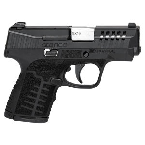 Savage Arms 67035 Stance 9mm Luger 3.20 in 7+1,10+1 Black Frame/Stainless Steel Ported Slide Black Interchangeable Backstrap Grip Includes 2 Mags & Hard Case