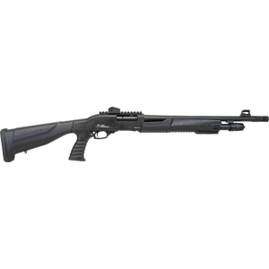 IVER Johnson Pump 12ga. 3 In 18 Incyl Blued Qd 2pc. Pg Stock Pas12pg Rail