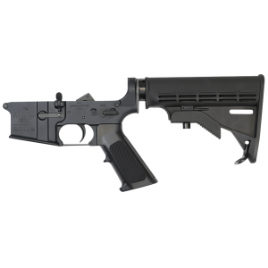 Bushmaster 0020005BLK M4 Lower Multi-Caliber Black Rec Black Polymer 6 Position Collapsible Carbine/A2 Pistol Grip for AR-15 - Bushmaster