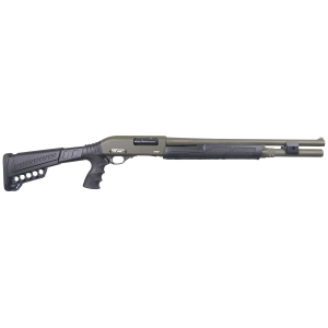 GFORCE Gf2p12 Gf2p 12 Gauge Pump 3 Chamber 7+1 20 Fixed Cylinder Bore, Od Green Barrel/rec, Black Furniture, 5rd Shell Carrier Stock, Rubber Pistol Grip, Blade Sight, 3rd Shell Holder On Rec, Tactical Shotgun