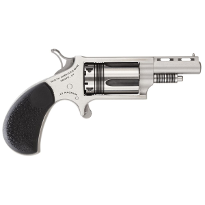 NORTH American Arms 22mtw Wasp 22 Wmr 5 Shot 1.63 In Vent Rib Barrel, Overall Stainless Steel Finish, Black Pebbled Texture Rubber Grip , Revolver