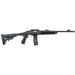 Mossberg Model 702 Flex Rifle 37064, 22 Long Rifle, 16.3 in BBL, Semi Auto, 6-Pos FLEX Black Stock, Blued Finish, 25+1 Rds