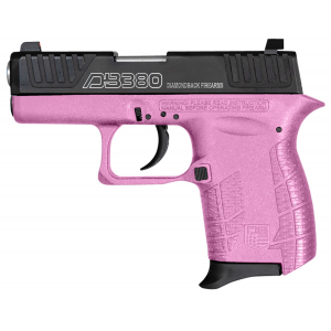 Diamondback DB0100E112 G4 380 ACP 6+1 2 in Stainless Steel Barrel, Black Serrated w/Laser Logo Slide, Pink Polymer Frame w/Beavertail, Pink Polymer Grips