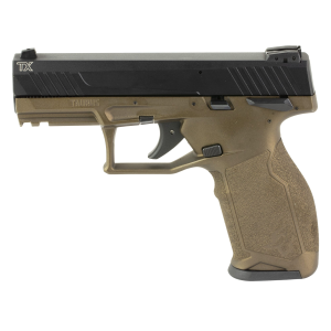 Taurus TX22, Striker Fired, Semi-auto, Polymer Framed Pistol, 22 LR, 4.1 in Threaded Barrel, Matte Finish, Midnight Bronze Frame, Black Slide, Blade Front/Adjustable Rear 16 Rounds, 2 Mags, Manual Safety 1-TX22141L