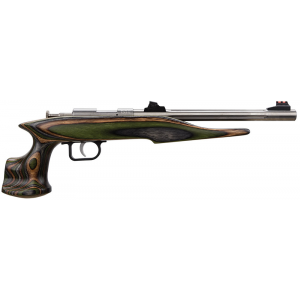 CHIPMUNK Pistol 40105, 22 Long Rifle, 10.5 In Bbl, Bolt Actn, Camo Wood Grips, Adj Sights, Stainless Finish, Threaded, 1 Rd