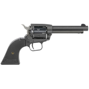 Heritage Mfg SRR22MBS4PG Rough Rider 22 LR/22 WMR 6 Shot, 4.75 in Black Satin Steel Barrel, Frame & Cylinder, Black Polymer Grip, Exposed Hammer , Revolver