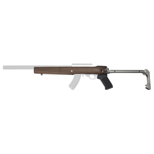 Samson Manufacturing Corp. B-TM, Folding Stock, Fits Ruger 10/22 with Bull Barrel, Stainless Steel Finish, Walnut Forend 10-00046-00