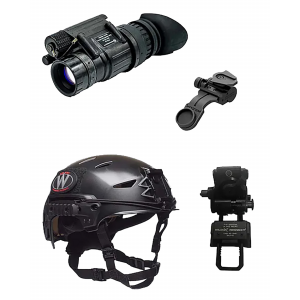 Armasight NAMPVS1401G9DA1KIT PVS-14 Night Vision Monocular Black 1x 27mm Generation 3 64-72 Ip/mm Resolution Features Helmet Mount