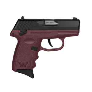 SCCY Industries CPX-4 380 ACP Caliber with 2.96 in Barrel, 10+1 Capacity, Crimson Red Finish Frame, Serrated Black Nitride Stainless Steel Slide, Finger Grooved Polymer Grip & Manual Thumb Safety