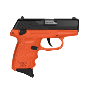 SCCY Industries CPX-4CBOR CPX-4 380 ACP 10+1 2.96 in Orange Polymer Serrated Black Nitride SS Slide Finger Grooved Orange Polymer Grip, Pistol