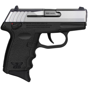 SCCY Industries CPX-4TTBK CPX-4 380 ACP 10+1 2.96 in Black Polymer Serrated SS Slide Finger Grooved Black Polymer Grip, Pistol