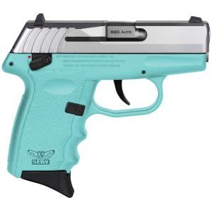 SCCY Industries CPX-4TTSB CPX-4 380 ACP 10+1 2.96 in SCCY Blue Polymer Serrated SS Slide Finger Grooved SCCY Blue Polymer Grip, Pistol