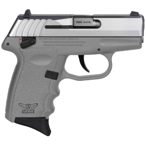 SCCY Industries CPX-4TTSG CPX-4 380 ACP 10+1 2.96 in Sniper Gray Polymer Serrated SS Slide Finger Grooved Sniper Gray Polymer Grip, Pistol