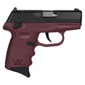 SCCY Industries CPX4CBCRRDRG3 CPX-4 RD 380 ACP 10+1 2.96in Crimson Red Polymer/Serrated Black Nitride Stainless Steel Slide/Finger Grooved Crimson Red Polymer Grip