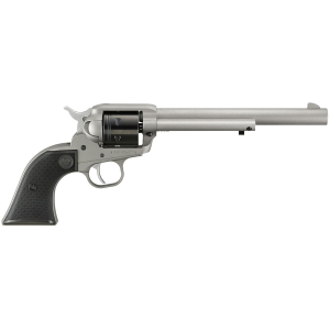 RUGER 2039 Wrangler 22 Lr 6 Shot 7.50 In Silver Cerakote Barrel & Frame, Black Cerakote Cylinder Black Checkered Polymer Grips , Revolver