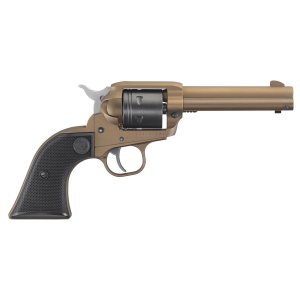 RUGER 2004 Wrangler 22 Lr 6 Shot 4.62 In Burnt Bronze Cerakote Barrel, Black Cerakote Cylinder, Burnt Bronze Cerakote Frame Black Checkered Polymer Grips , Revolver