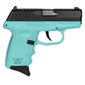 SCCY Industries CPX3CBSBRDRG3 CPX-3 RD 380 ACP 10+1 2.96in SCCY Blue Polymer/Serrated Black Nitride Stainless Steel Slide/Finger Grooved SCCY Blue Polymer Grip