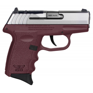 SCCY Industries CPX3TTCRRDRG3 CPX-3 RD 380 ACP 10+1 2.96in Crimson Red Polymer/Serrated Stainless Steel Slide/Finger Grooved Crimson Red Polymer Grip