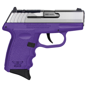 SCCY Industries CPX3TTPURDRG3 CPX-3 Red Dot Ready Sub-Compact Frame 380 ACP 10+1, 2.96 in Stainless Quadlock Barrel, Stainless Steel Optic Ready/Serrated Slide, Purple Polymer Frame w/Finger Grooves, No Safety, Right Hand, Pistol