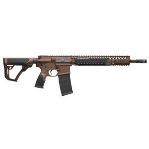 Daniel Defense 0208815126055 DDM4 M4A1 *CA Compliant 5.56x45mm NATO 14.50 in 10+1 Mil-Spec Brown Cerakote 6 Position w/SoftTouch Overmolding Stock, Rifle