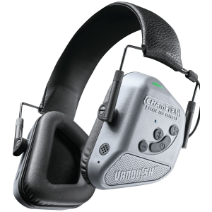 Champion Targets 40982 Vanquish Pro Elite Muff Over the Head Bluetooth Enabled Rechargeable Li-ion Battery Black/Gray