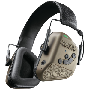 Champion Targets 40983 Vanquish Pro Elite Muff Over the Head Bluetooth Enabled Rechargeable Li-Ion Battery Gold/Black